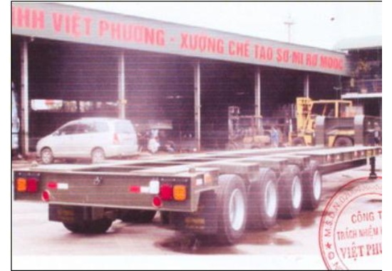Sơ mi rơ moóc tải (chở xe, máy chuyên dùng) VIETPHUONG TP09-3