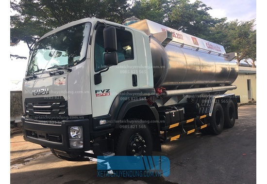 Xe bồn xăng dầu 18 khối Isuzu FVZ 1500 - xe tải 3 chân xăng dầu