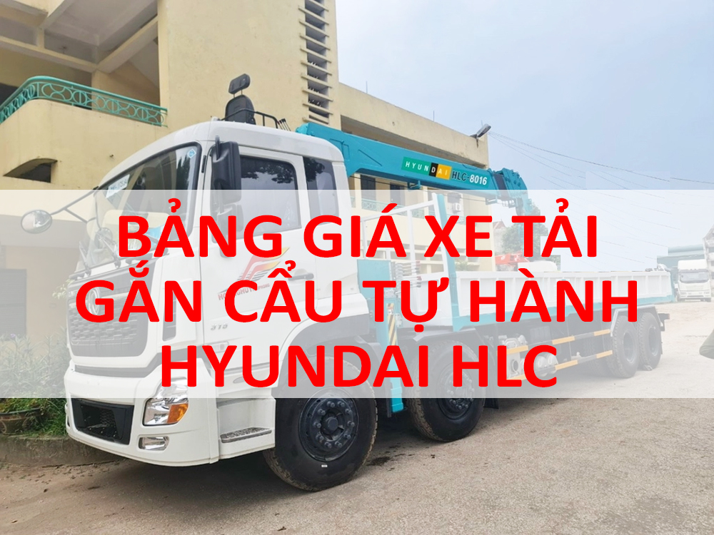 Bảng giá xe tải gắn cẩu tự hành Hyundai Everdigm HLC